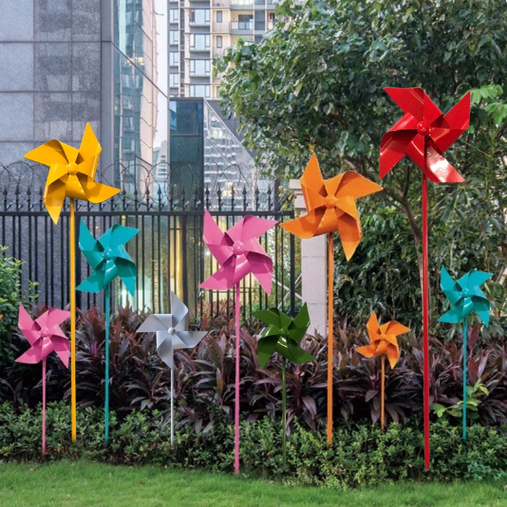 元气轻活风彩色风车户外摆件