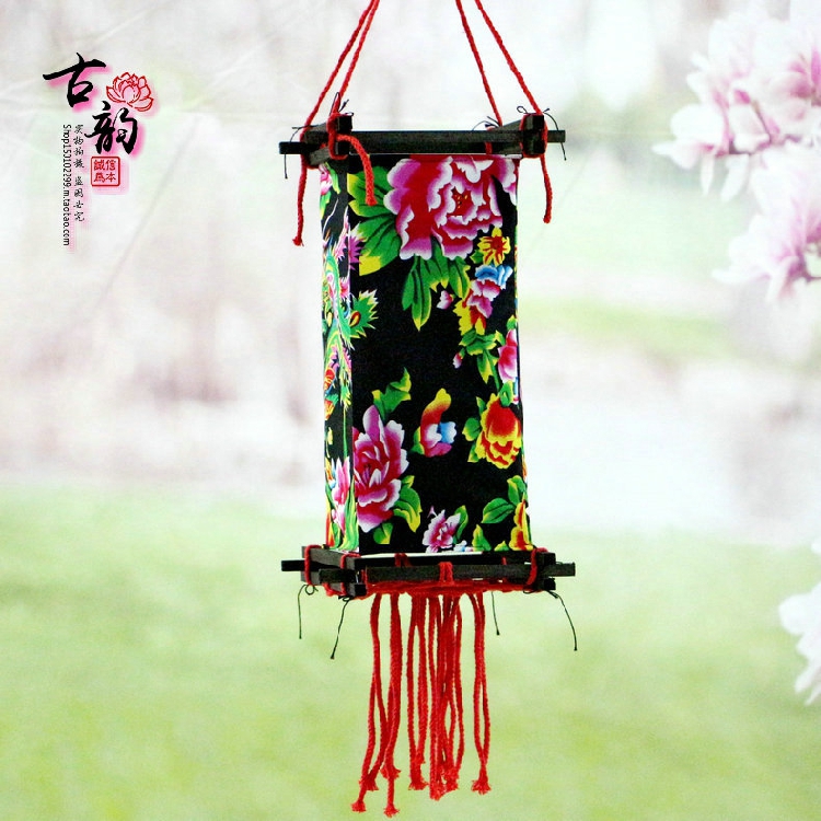 民族风手工花布扎染灯笼宫灯