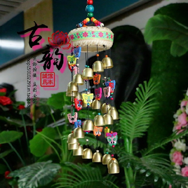 金属纯铜风铃挂饰门饰云南丽江东巴特色风铃民族风家居装品礼物