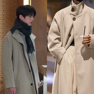 骄阳似我庄序赖伟明同款毛呢大衣男中长款英伦风呢子外套加厚风衣