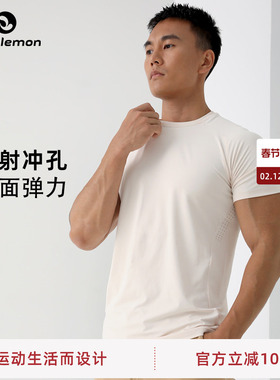 SOSOLEMON秋冬新款健身超轻速干弹力男士运动圆领休闲透气短袖T恤