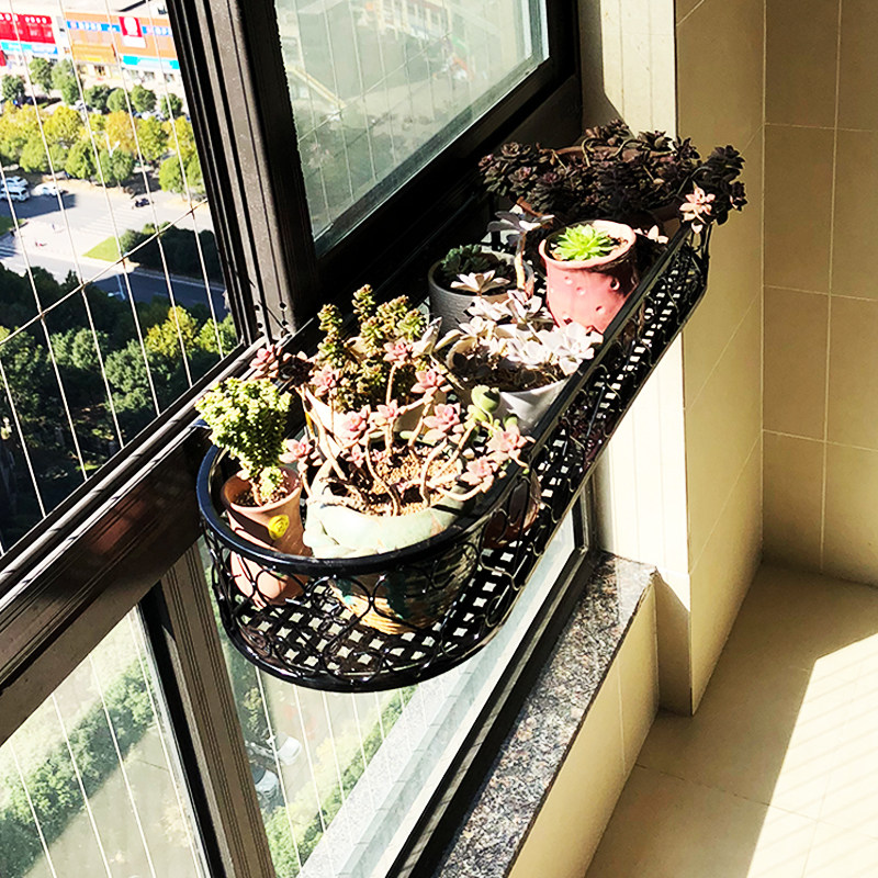 窗台花架窗户多层肉装饰悬挂挂式阳台花架子花盆架置物架窗沿卡槽