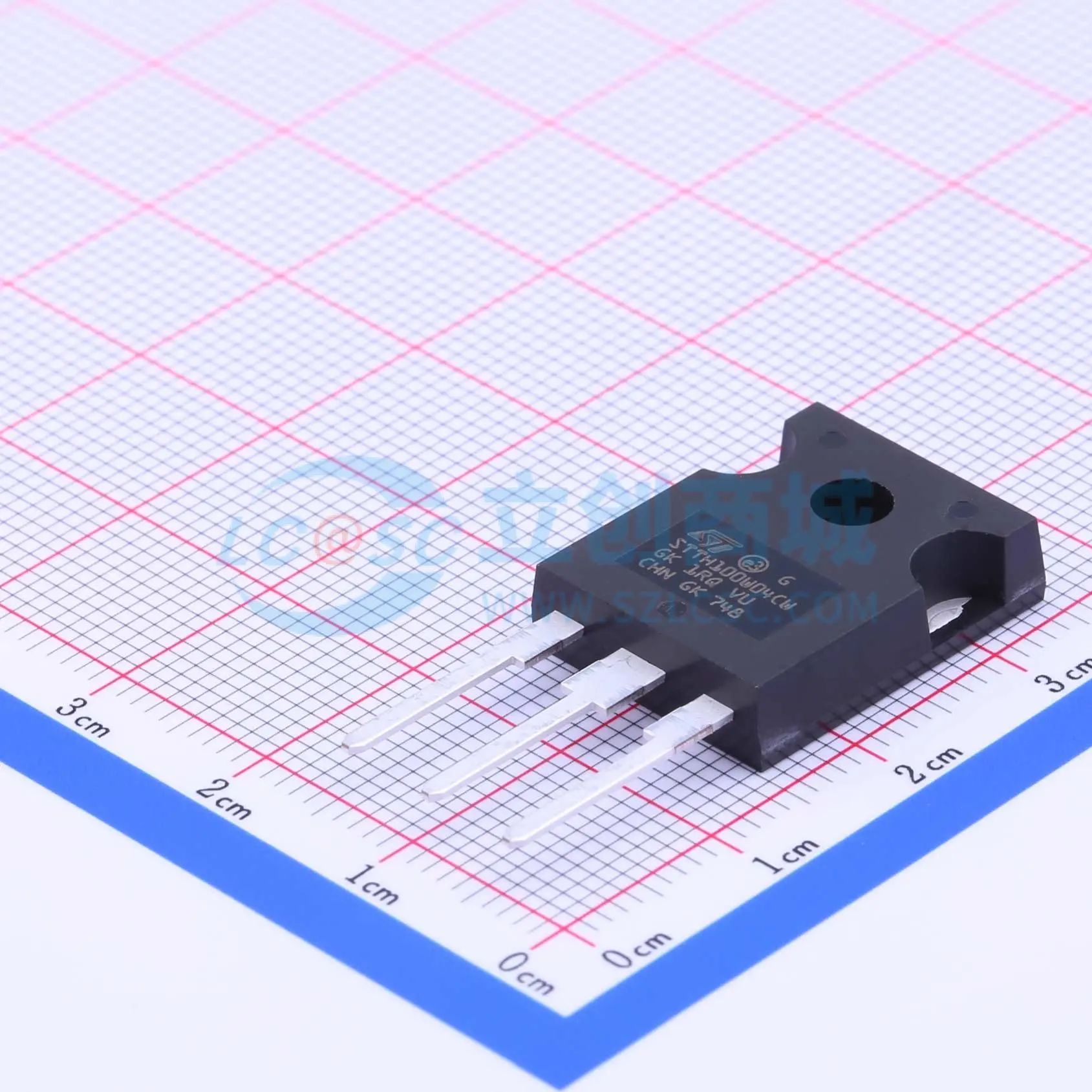STTH100W04CW TO-247-3 快恢复/高效率二极管 ST(意法半导体)全新
