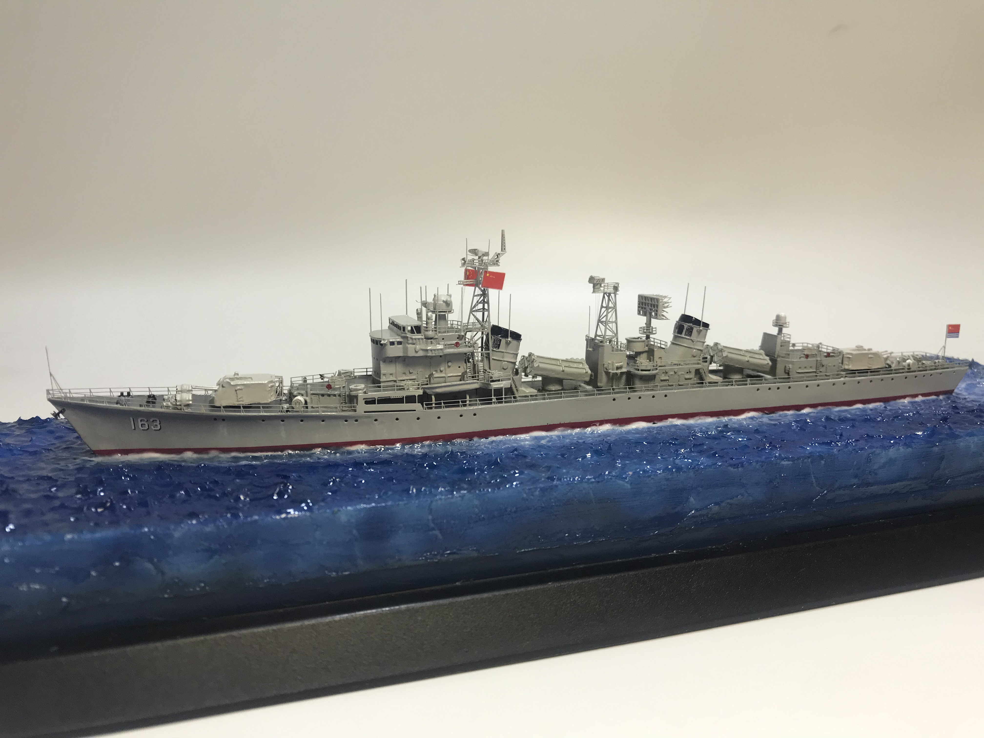 现货包邮 中国海军051型驱逐舰 南昌舰163 模型完成品