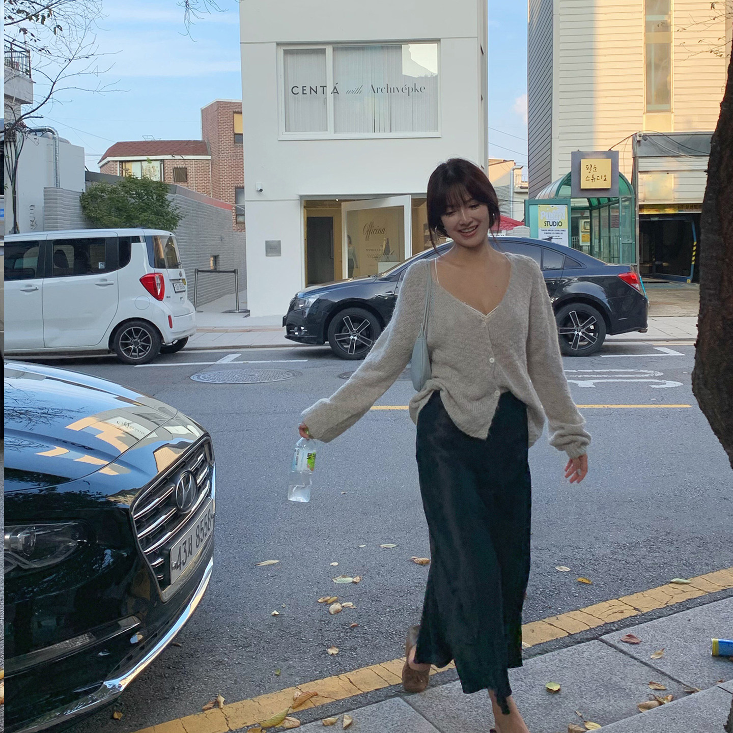 BABYSISTER墨缎流光 优雅法式黑色醋酸半身裙女高腰显瘦鱼尾长裙