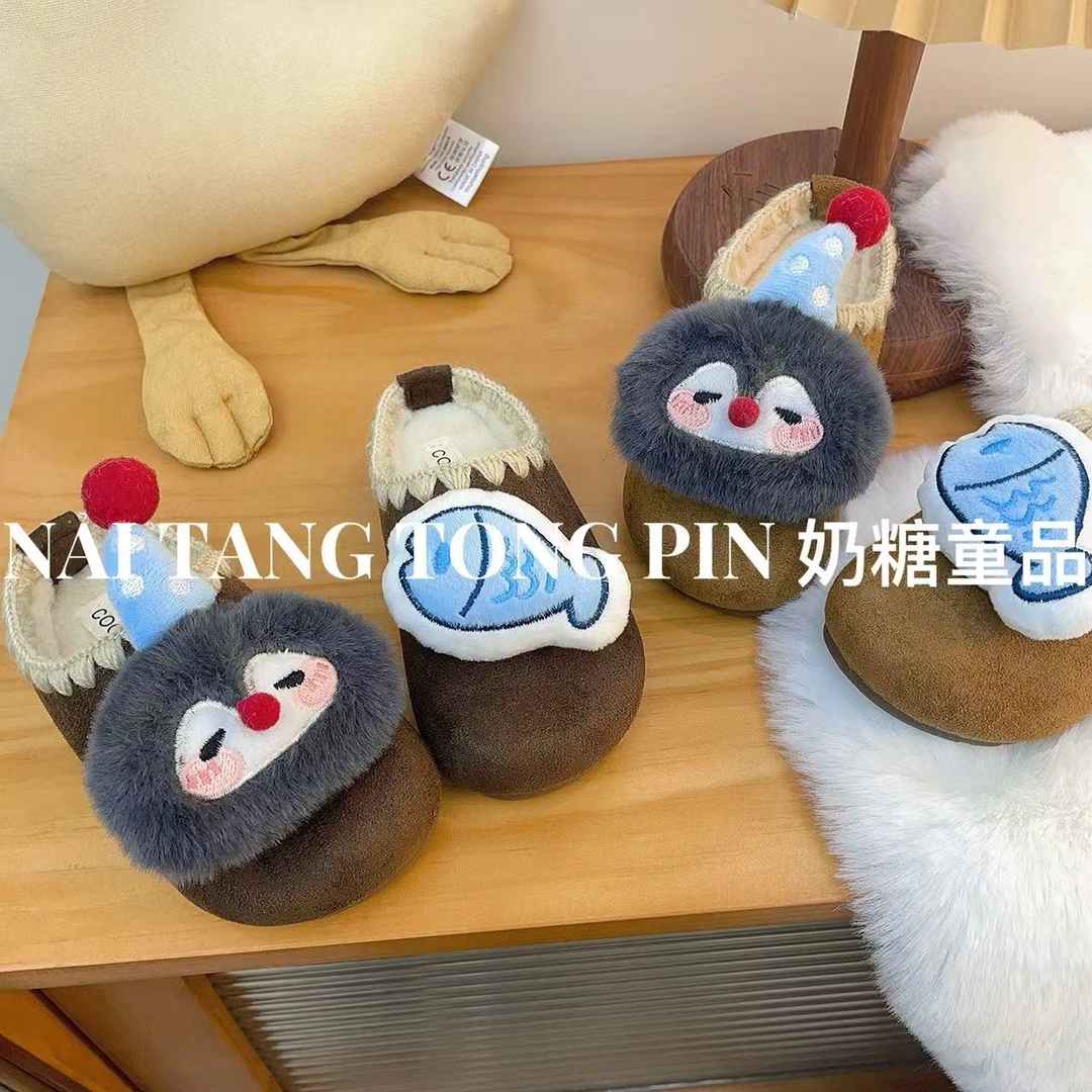 企鹅小鱼韩版儿童小众慵懒风鞋