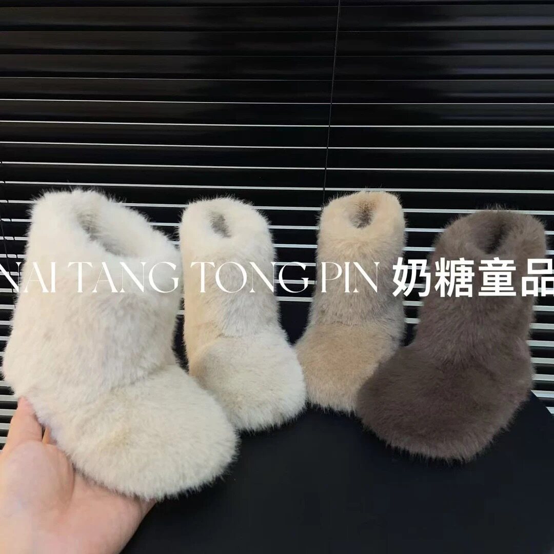 韩版儿童毛毛鞋冬日热可可新款女童洋气时装靴保暖百搭宝宝棉靴,童鞋/婴儿鞋/亲子鞋,棉靴,淘宝优惠券,粉丝福利购,淘宝优惠卷