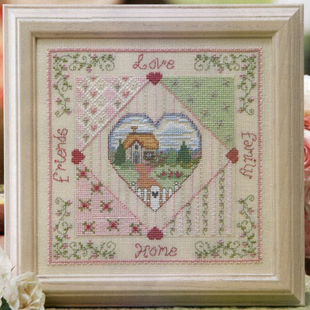 2025新品DMC十字绣生命之心装饰画框欧式田园手工棉线布刺绣saga