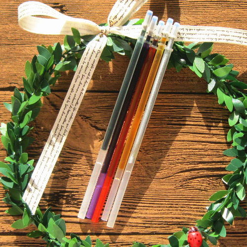 妮妮手工 十字绣刺绣DIY水溶笔记号笔拓图笔画格笔颜色随机