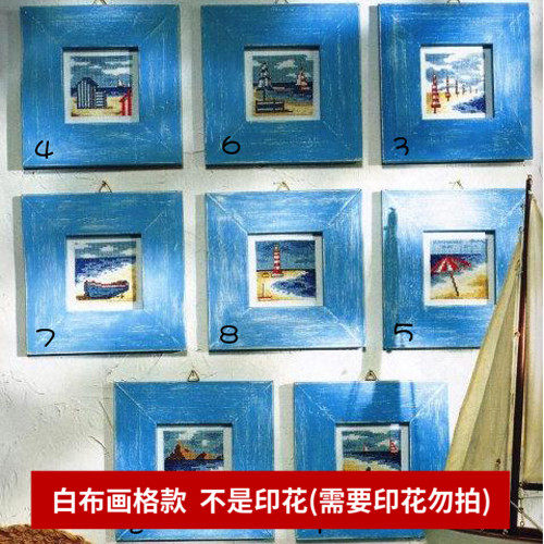 新品dmc十字绣自配套件diy手工刺绣材料包海景地中海风景新手小幅