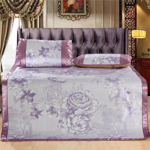 可折叠凉席1.8m床冰丝席单人学生宿舍席子三件套1.5双人1.2米草席