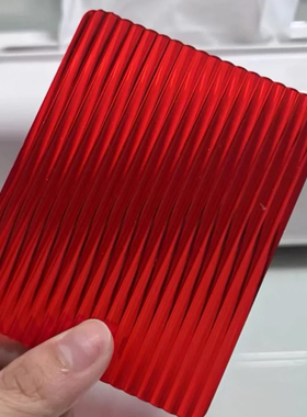 红色条纹亚克力长虹板柜门屏风隔断防尘加工定制渐变