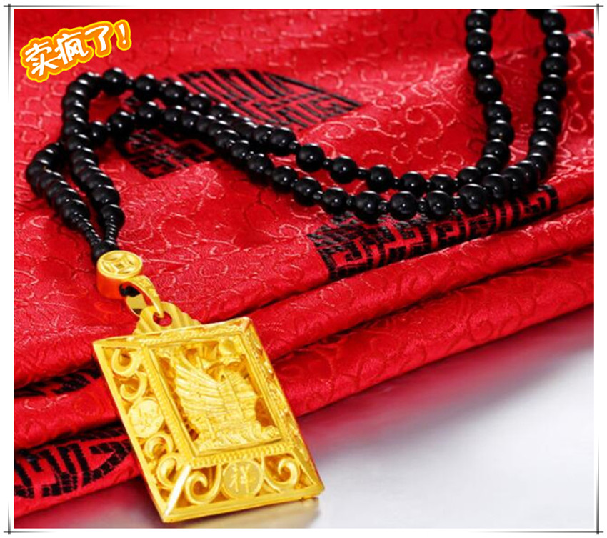 越南沙金男士一帆风顺珠子项链