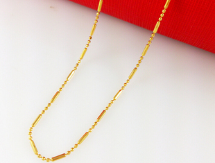 越南沙金项链女款  镀24K黄金女士沙金项链单链 仿真金首饰