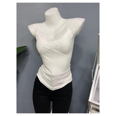 2026春夏季新款蕾丝花边吊带背心女大码修身外穿内搭打底无袖上衣