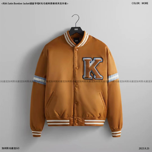 KITH缎面轰炸机棒球服夹克外套