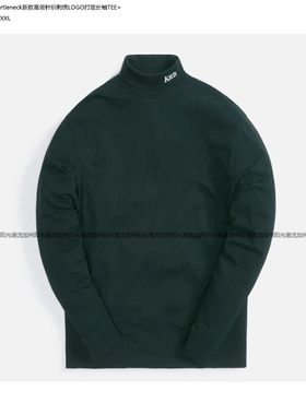 Kith Cortlandt Turtleneck新款高领刺绣LOGO打底情侣长袖TEE