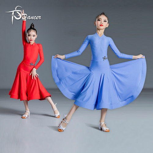 摩登舞服女童国标比赛练功规定服