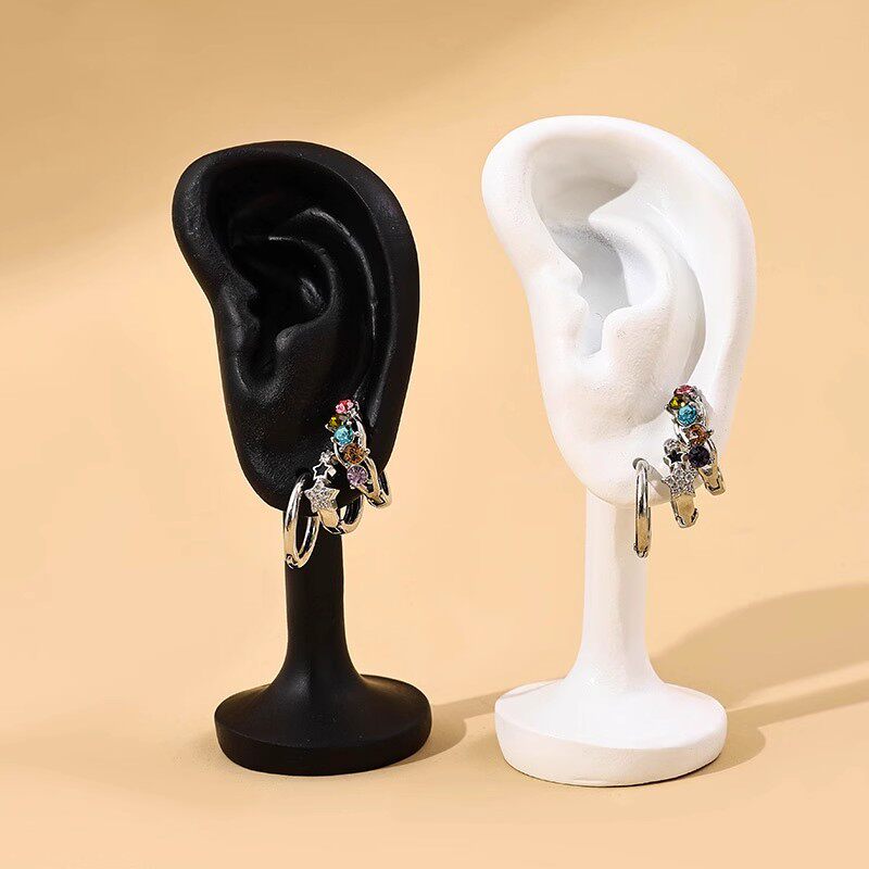 耳环耳钉模特展示架仿真耳朵饰品珠宝店直播耳饰拍摄陈列道具架子