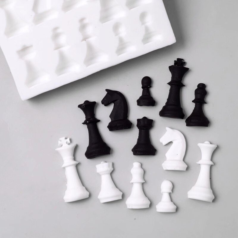 国际象棋蛋糕模具  男士翻糖巧克力生日蛋糕烘焙硅胶模具