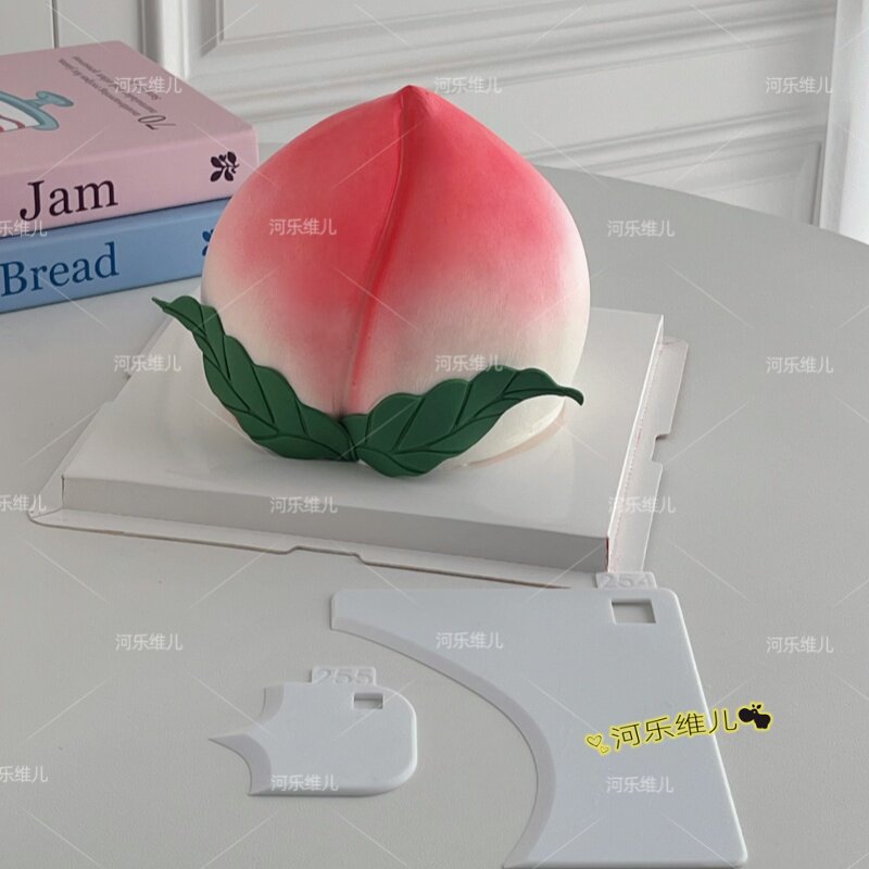 河乐维儿官方定制中式祝寿寿桃造型刮板桃子抹面神器烘焙用品工具