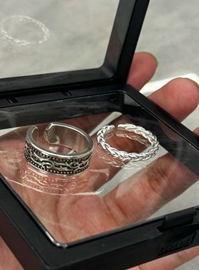 麻藤男士戒指小众设计感