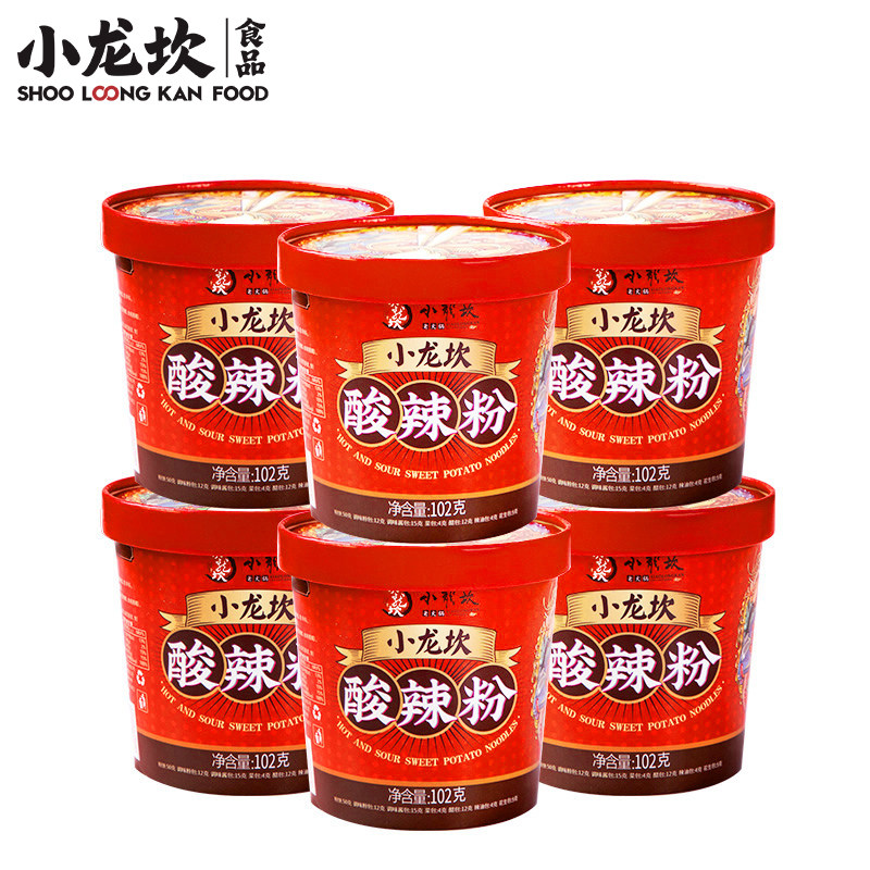 小龙坎酸辣粉方便食品正宗速食品米粉酸辣红薯粉丝整箱临期桶装