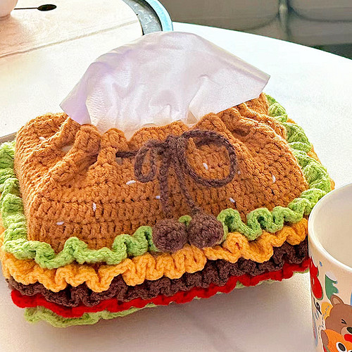 DIY汉堡抽纸盒材料包纯手工