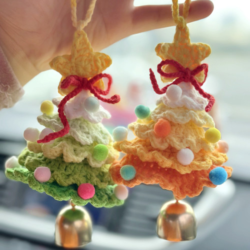 DIY圣诞树车挂件手工礼物