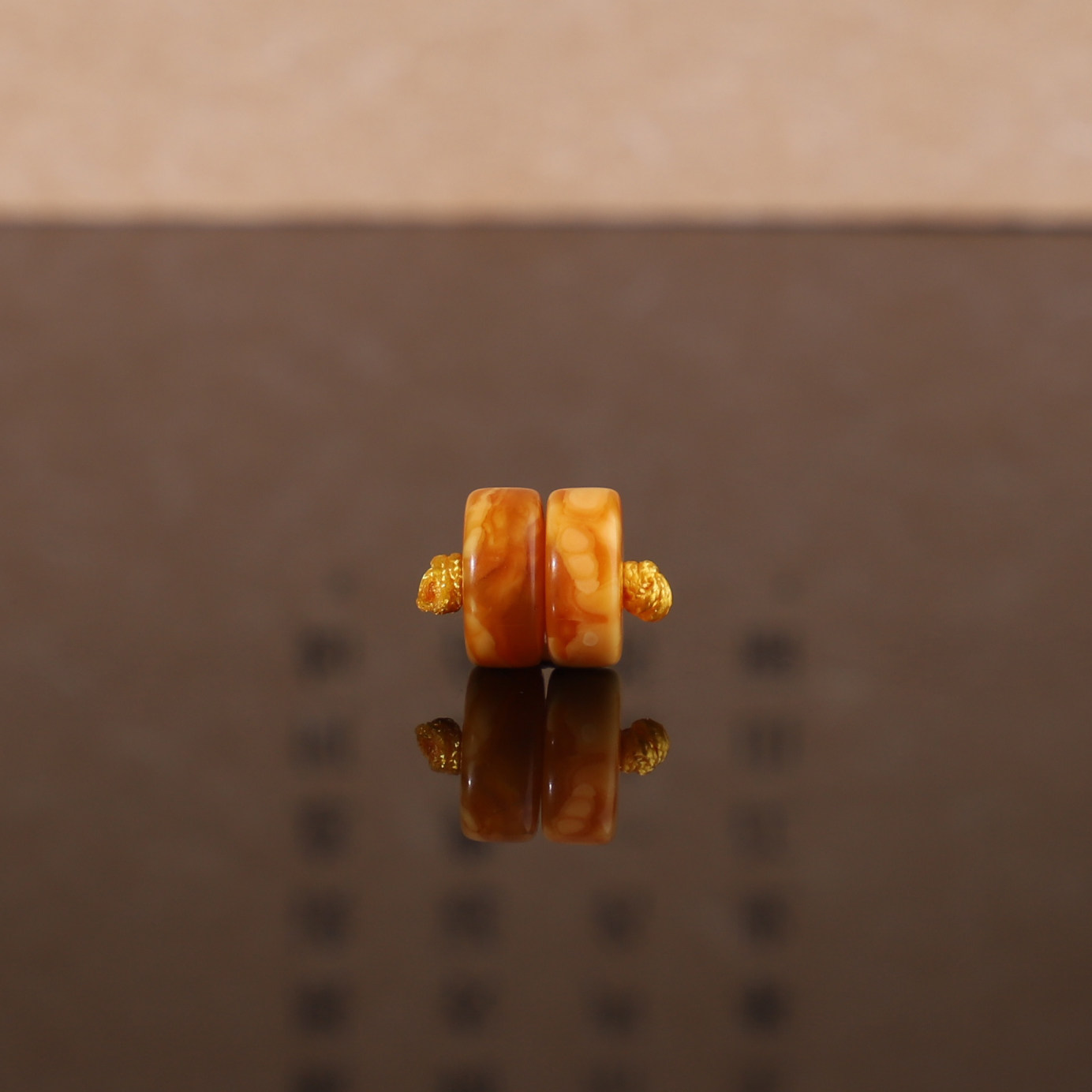 俄料老蜜蜡古董蜜蜡直切隔片对珠 8*3.5mm 精品垫片手链配珠 G28