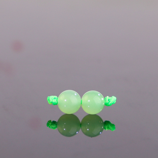 一抹红!正品新疆和田玉翠青圆珠散珠对珠4.8mm搭配黄金手链手串