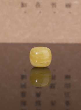 天然正品俄料蜜蜡老型珠散珠 10.5*9.5mm黄白花蜡琥珀配珠 AL5030