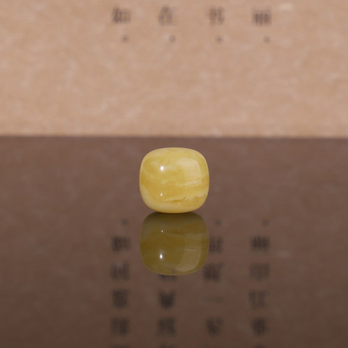 天然正品俄料蜜蜡老型珠散珠 10.5*9.5mm黄白花蜡琥珀配珠 AL5030