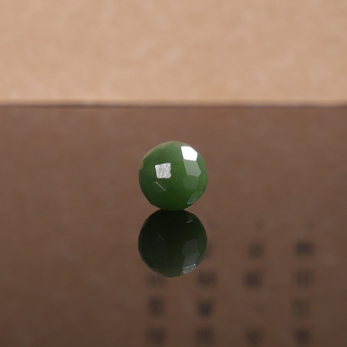 天然俄料碧玉散珠菠菜绿单珠无相珠9.5mm 461号和田DIY配件配珠