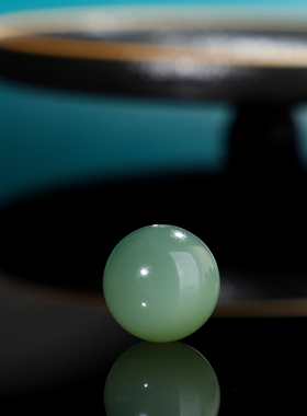 天花板碧玉鸭蛋青圆珠散珠