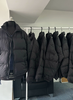 黑色超轻羽绒服女中款90白鹅立领韩系简约冬季保暖外套