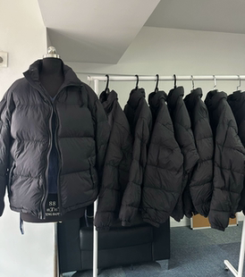 黑色超轻羽绒服女中款90白鹅立领韩系简约冬季保暖外套