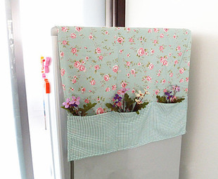 冰箱巾盖布对开门冰箱罩盖巾多用棉麻布艺田园单开门双开门防尘罩