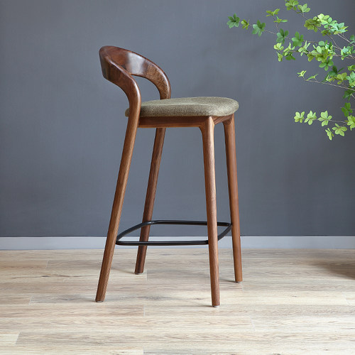 新中式实木吧台椅现代简约脚凳