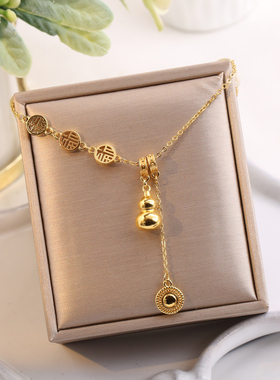 新款古法仿真沙金福字葫芦吊坠