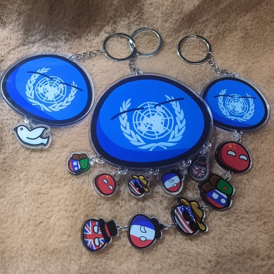 波兰球联合国五常钥匙扣挂件,节庆用品/礼品,钥匙扣,淘宝优惠券,粉丝福利购,淘宝优惠卷