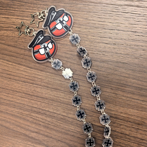真的很长波兰球可爱抽象钥匙扣