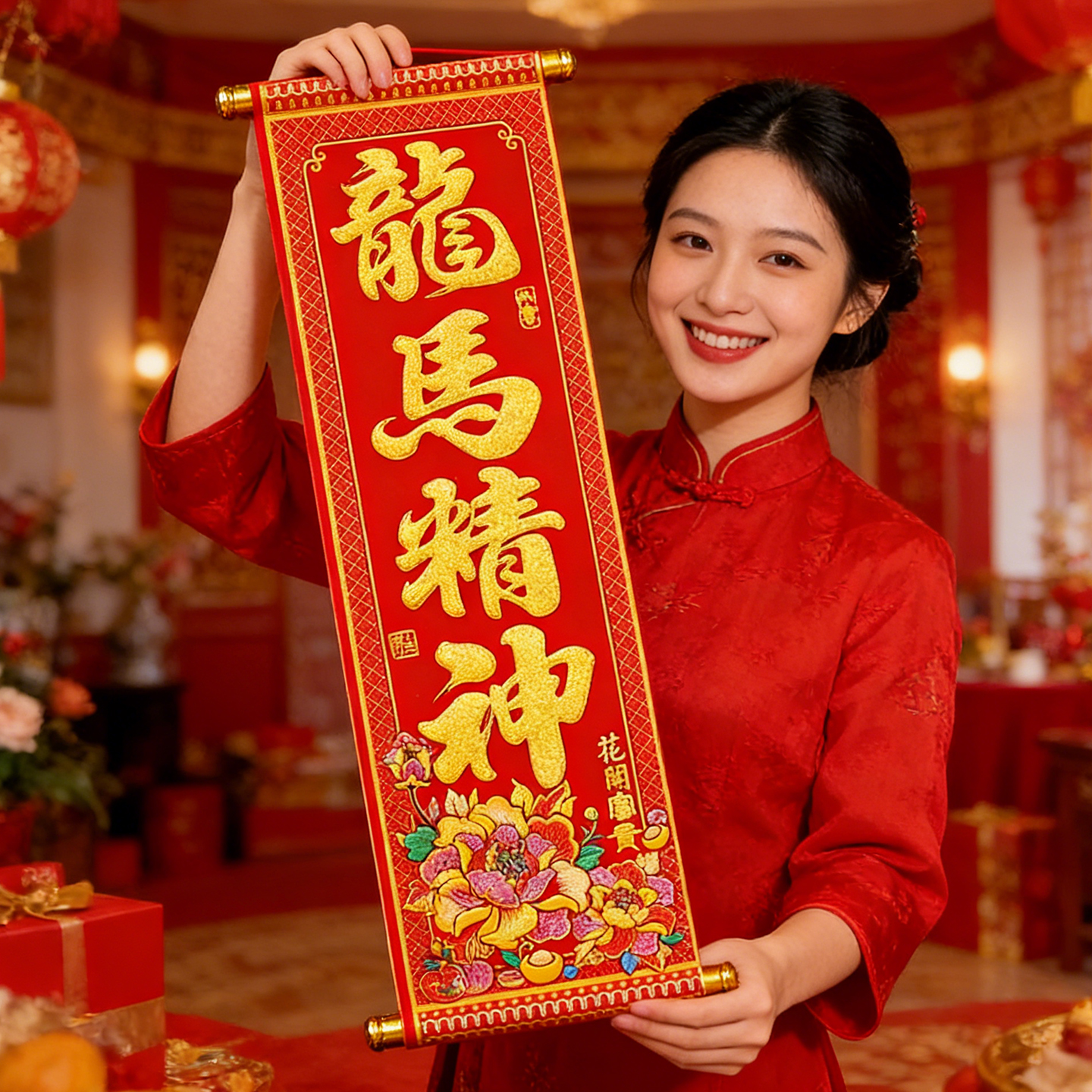 新年挥春挂件四字挂联