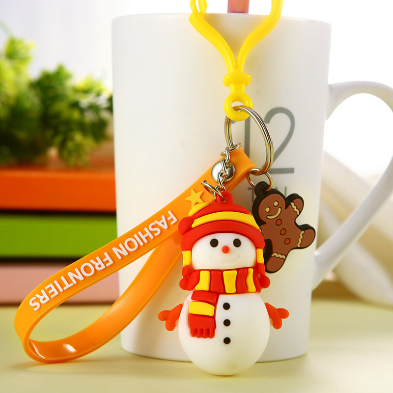 网红圣诞节卡通公仔汽车钥匙扣女韩国创意可爱包挂件钥匙链小礼品