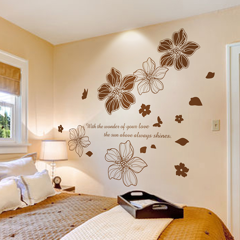 卧室床头创意温馨小清新墙贴花房间创意装饰墙贴纸贴画墙壁纸自粘图片