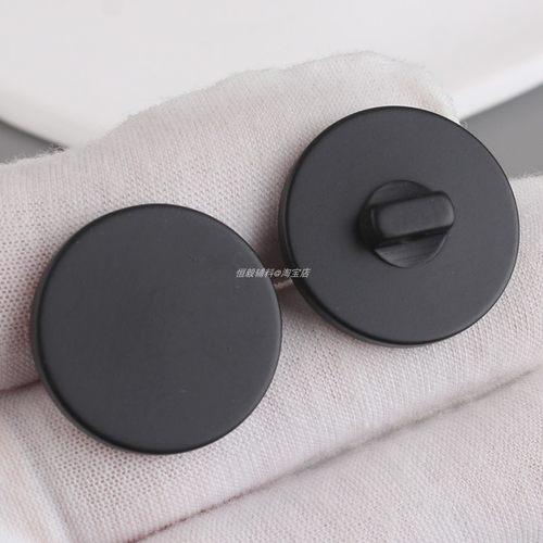 平面高脚黑色圆形纽扣