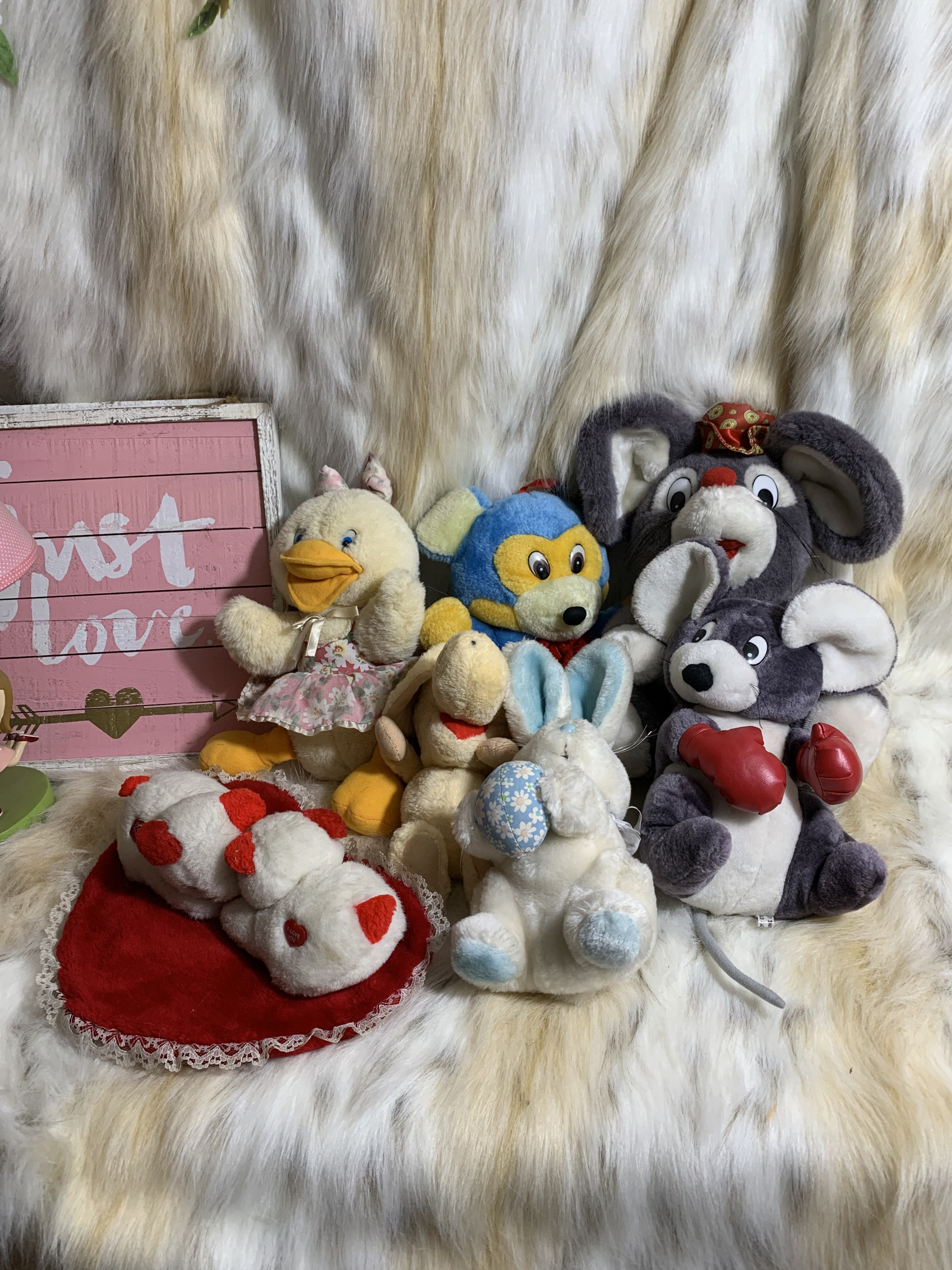 vintage古董外贸复古玩偶公仔毛绒玩具老毛料玩偶中古玩具孤品