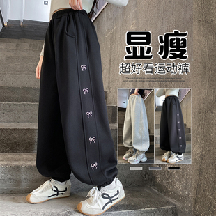 2025新款 加绒运动裤 儿童冬装 休闲长裤 女童裤 秋冬女大童卫裤 子冬季