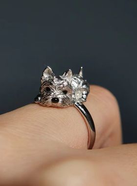 2025年新款爆款高西地小狗戒指独特小众设计精致送礼物食指戒女