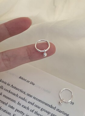 小红书同款小铃铛素圈耳扣耳环简约风高级感百搭冷淡风养耳洞耳饰